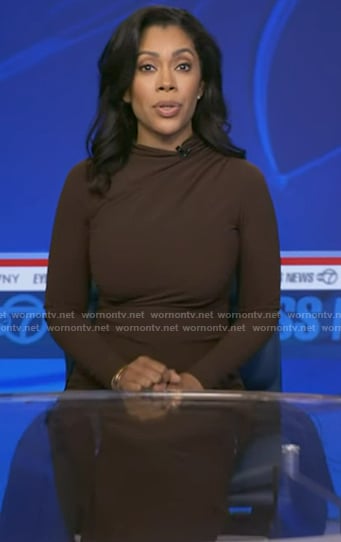 Shirleen’s brown ruched dress on Good Morning America