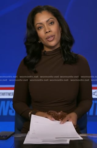 Shirleen’s brown ruched dress on Good Morning America