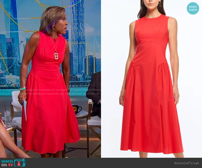 Shoshanna Grayson Dress in Apple worn by Robin Roberts on Good Morning America