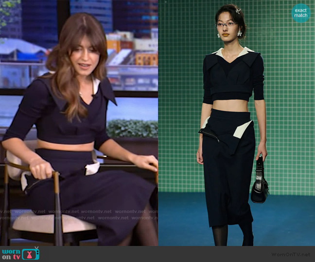 Shushu/Tong 2025 Spring Summer Collection worn by Daisy Edgar-Jones on Live with Kelly and Mark