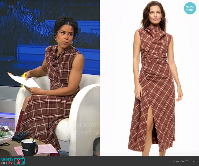 Simkhai Burke Dress worn by Adriana Diaz on CBS Mornings