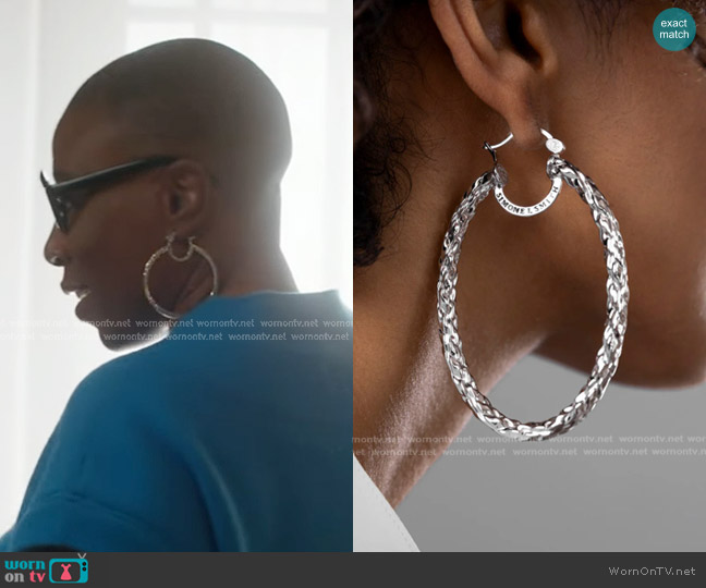 Simone I. Smith Large Miss Thang Hoops worn by Henrietta Wilson (Aisha Hinds) on 9-1-1