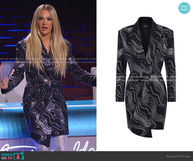 Solangel Crystal Embellished Blazer worn by Carrie Underwood on American Idol