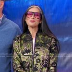 Stacy London’s green floral bomber jacket on Good Morning America