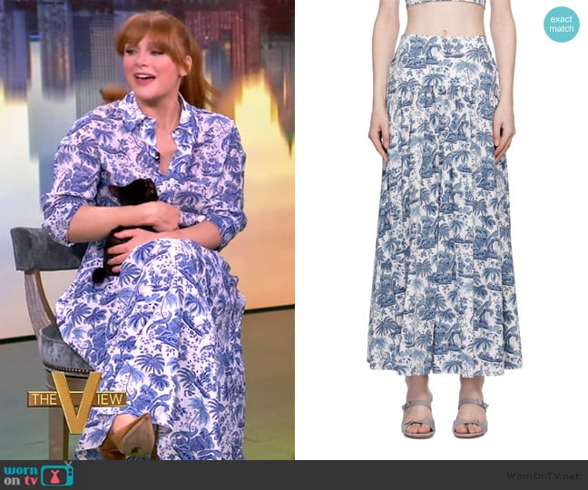 Staud Procida Maxi Skirt worn by Bryce Dallas Howard on The View