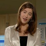 Steffy’s metallic blazer on The Bold and the Beautiful