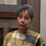 Stella’s gold abstract print blouse on General Hospital