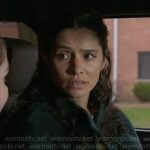Stella’s green plaid bomber jacket on Chicago Fire