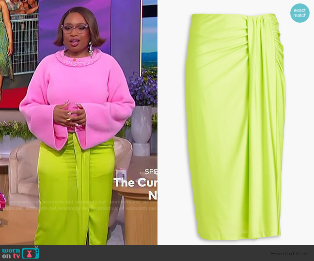 Stine Goya Draped stretch-jersey skirt worn by Jennifer Hudson on The Jennifer Hudson Show