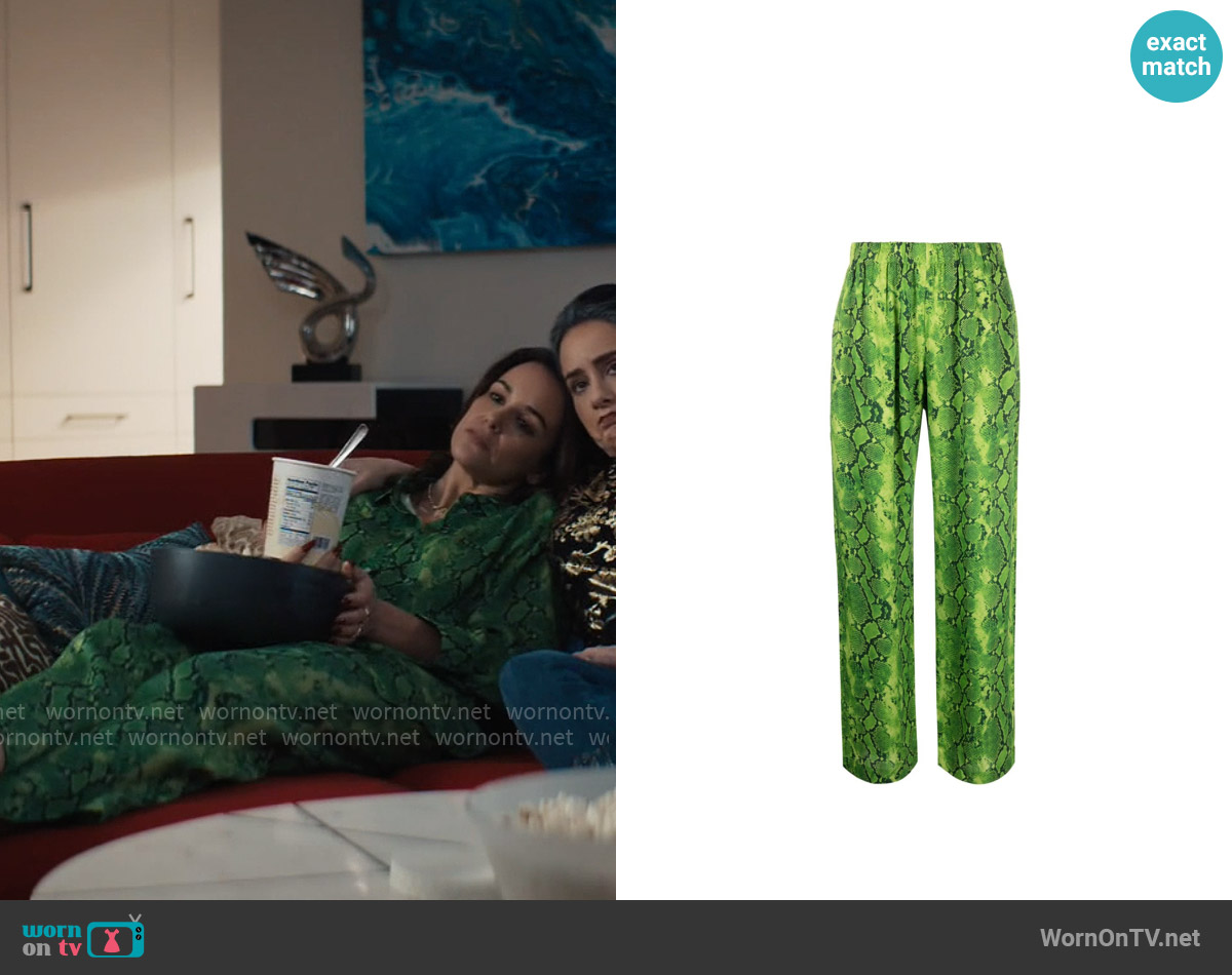 Stine Goya Fatou Pants worn by Birdie (Melissa Fumero) on Grosse Pointe Garden Society