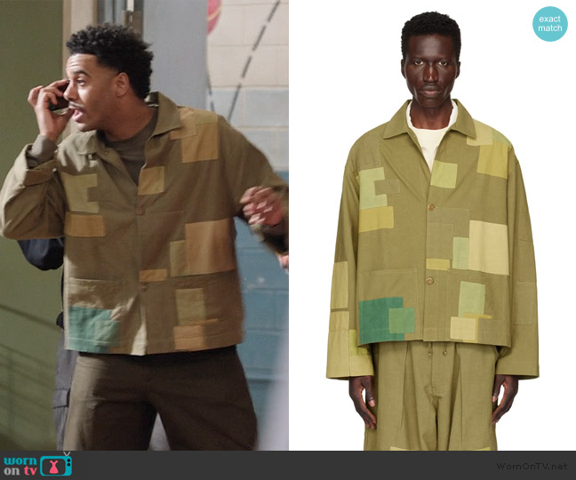Story Mfg Khaki Short On Time Jacket worn by Tariq (Zack Fox) on Abbott Elementary