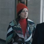 Elsbeth’s striped coat on Elsbeth