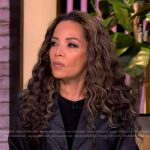 Sunny’s black leather moto jacket on The View