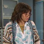 Susan’s hawaiian print shirt and striped cardigan on Days of our Lives