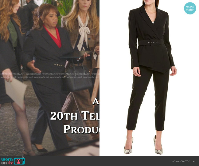 Tahari ASL Belted Pantsuit worn by Miranda Bailey (Chandra Wilson) on Greys Anatomy
