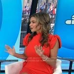 Dr. Tania Elliott’s red tie waist mock neck dress on Today