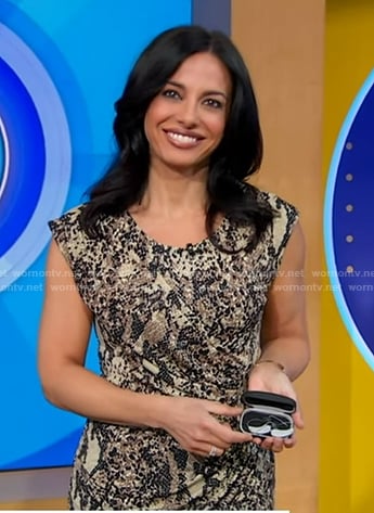 Dr. Tara Narula’s snake print dress on Good Morning America