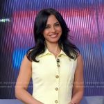 Dr. Tara Narula’s yellow button front mini dress on Good Morning America