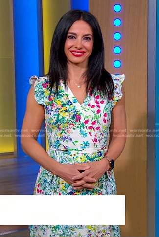 Dr. Tara Narula’s floral wrap dress on Good Morning America