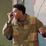 Tariq’s abstract print shirt on Abbott Elementary