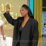 Tasha’s black oversized blazer on Tamron Hall Show