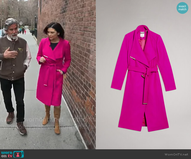 Ted Baker Rose Coat worn by Meg Oliver on CBS Mornings
