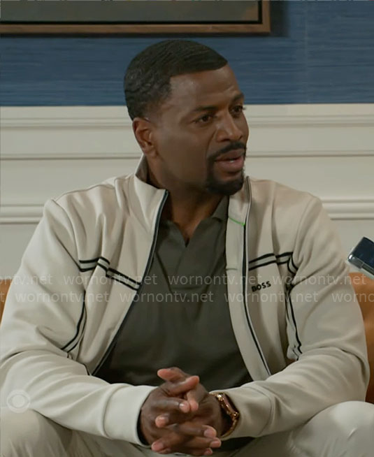 Ted’s BOSS jacket on Beyond the Gates