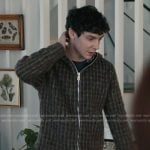 Teddy’s check wool jacket on Elsbeth