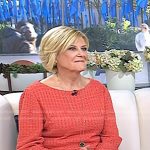 Anne Thompson’s orange waffle bell sleeve dress on Today