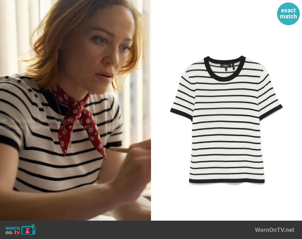 Theory Striped Sweater worn by Angie Polaski (Erika Christensen) on Will Trent