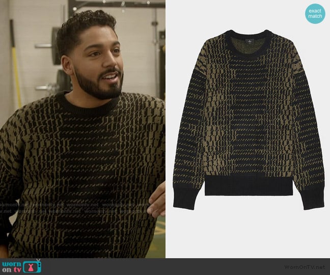 Thrills Kitsch Mens Crewneck Sweater worn by Jordan Baker (Michael Evans Behling) on All American
