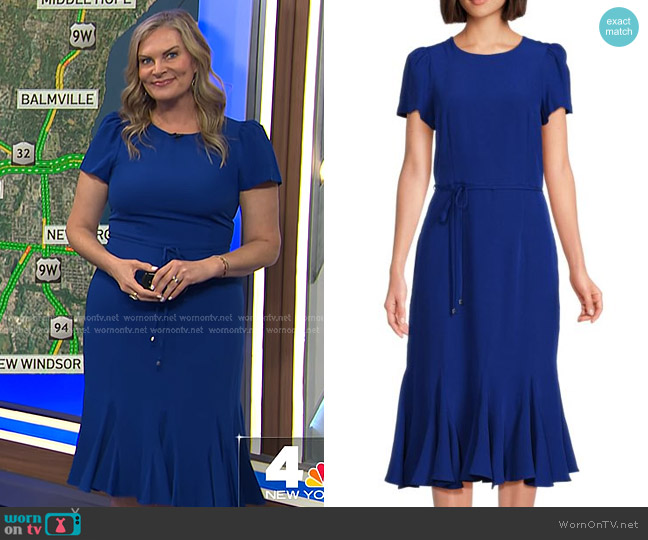 Tommy Hilfiger Ruffle Midi Dress worn by Emily West on Today