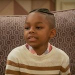 Trey’s striped colorblock sweater on Poppas House