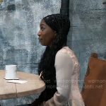 Trina’s peach lace top on General Hospital