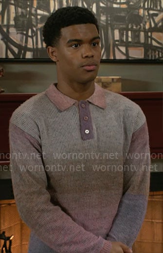 Tyrell’s ombre polo sweater on Beyond the Gates