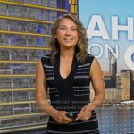 Ginger’s black knit v-neck dress on Good Morning America