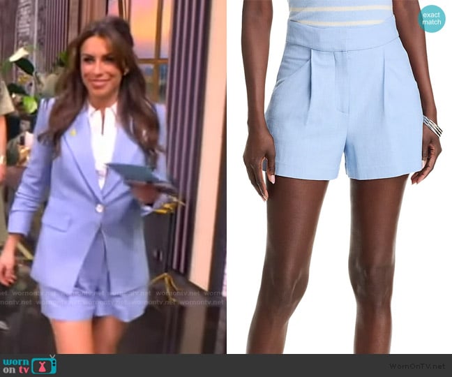 Veronica Beard Elbe Pleated Short worn by Alyssa Farah Griffin on The View