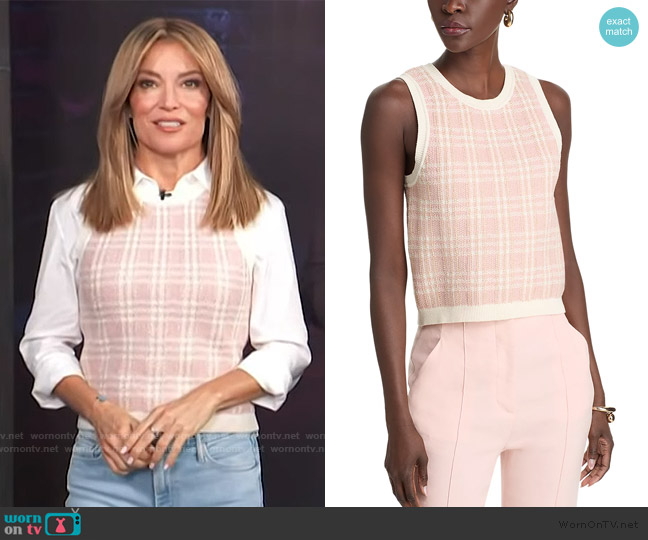 Veronica Beard Jerrel Knit Top worn by Kit Hoover on Access Hollywood
