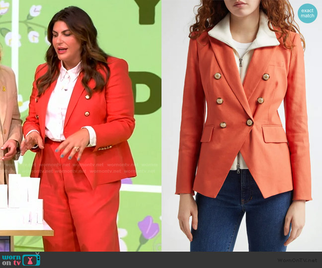 Veronice Beard Miller Dickey Jacket in Persimmon worn by Katie Sturino on The View