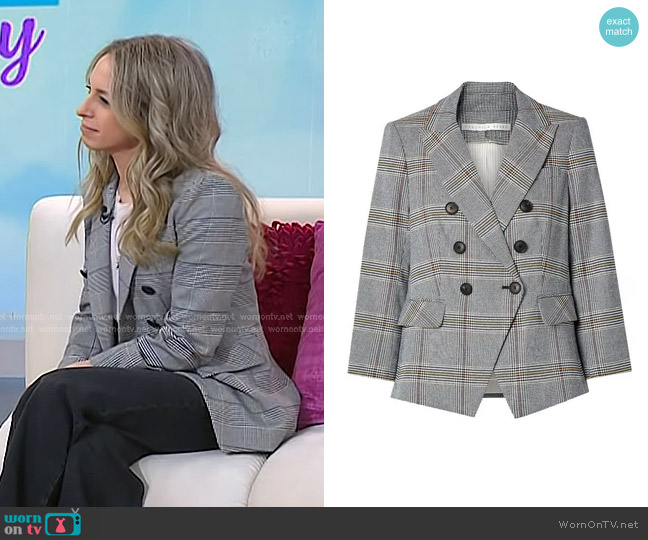 Veronica Beard Empire Prince Of Wales Checked Blazer