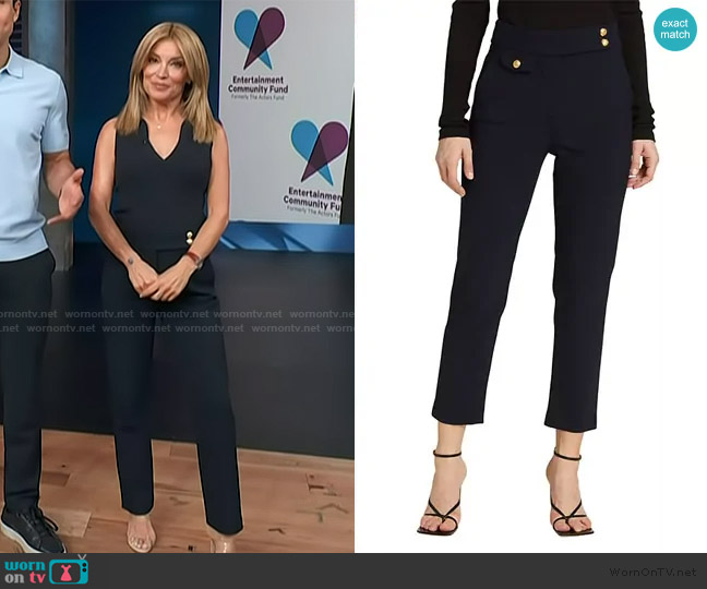 Veronica Beard Renzo Pants worn by Kit Hoover on Access Hollywood