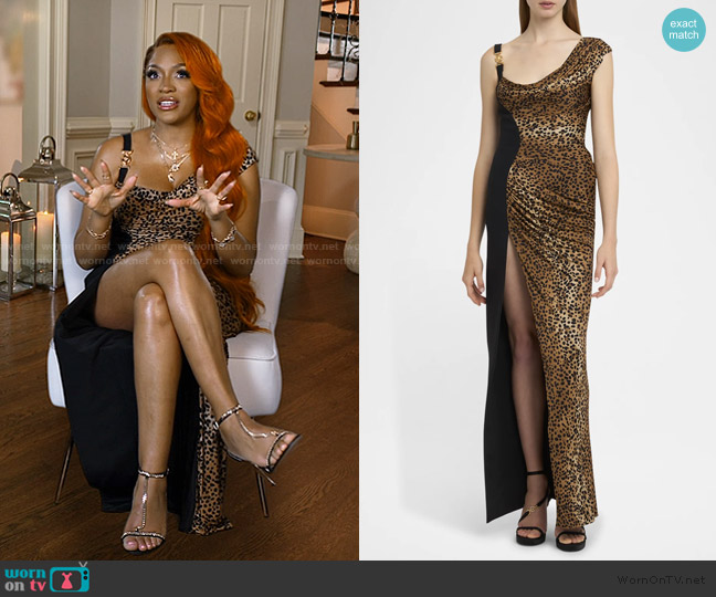 Versace Medusa '95 Jersey Gown worn by Drew Sidora on The Real Housewives of Atlanta