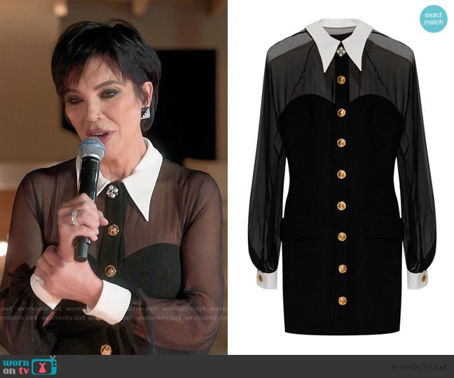 Versace Panelled Bustier Mini Dress worn by Kris Jenner (Kris Jenner) on The Kardashians