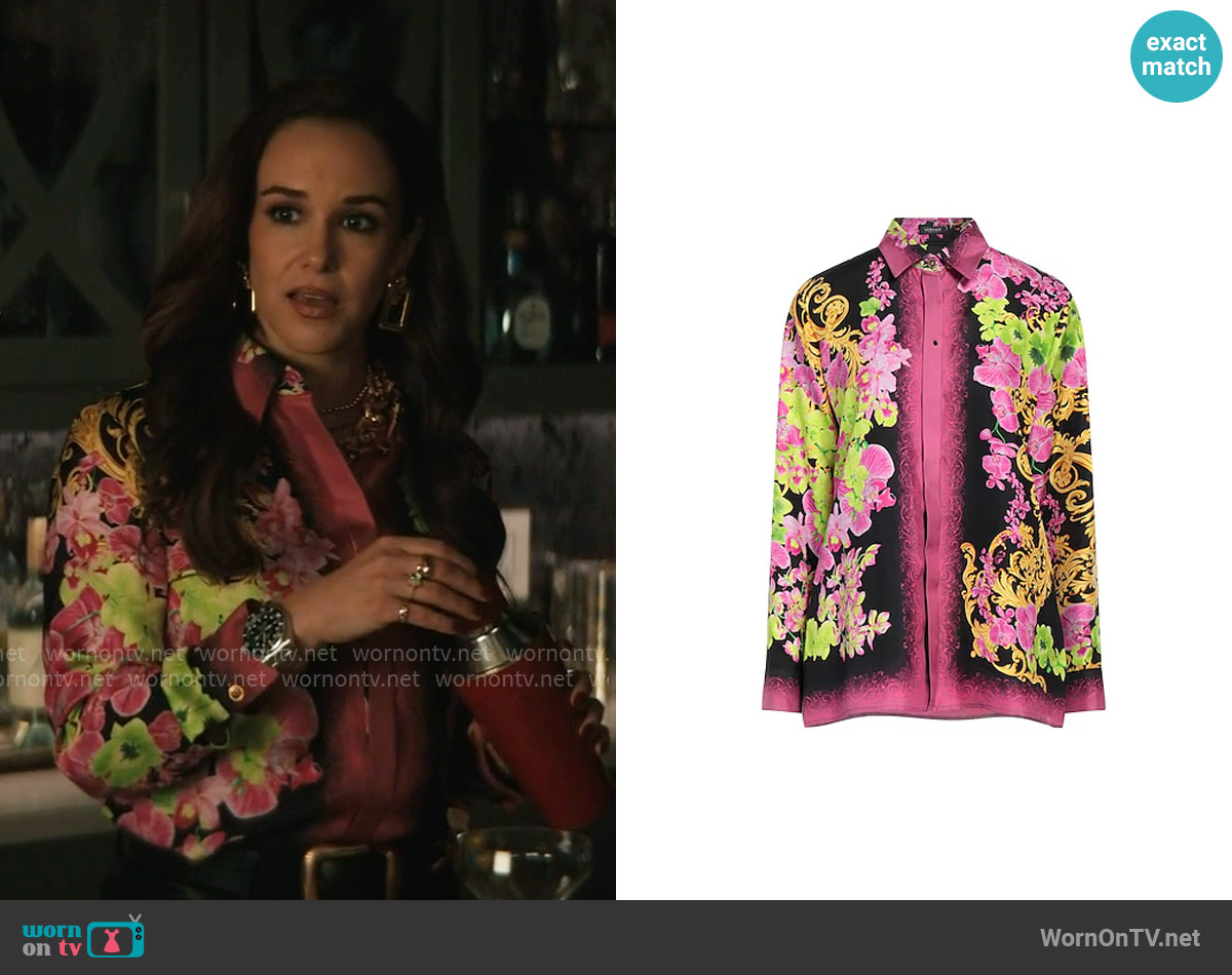 Versace Patterned Shirt worn by Birdie (Melissa Fumero) on Grosse Pointe Garden Society