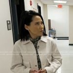 Vicky’s white cropped jacket on Today