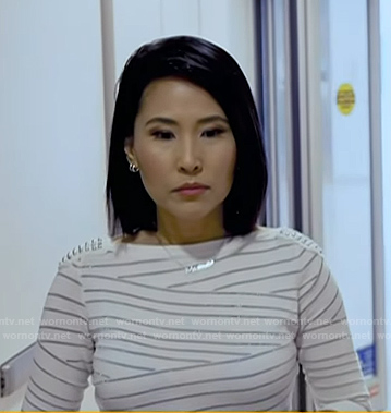 Vicky’s white striped sweater on Today
