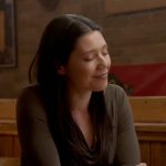 Violet’s olive cowl-neck crop top on Chicago Fire