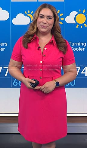 Violeta Yas’ pink polo dress on NBC News Daily