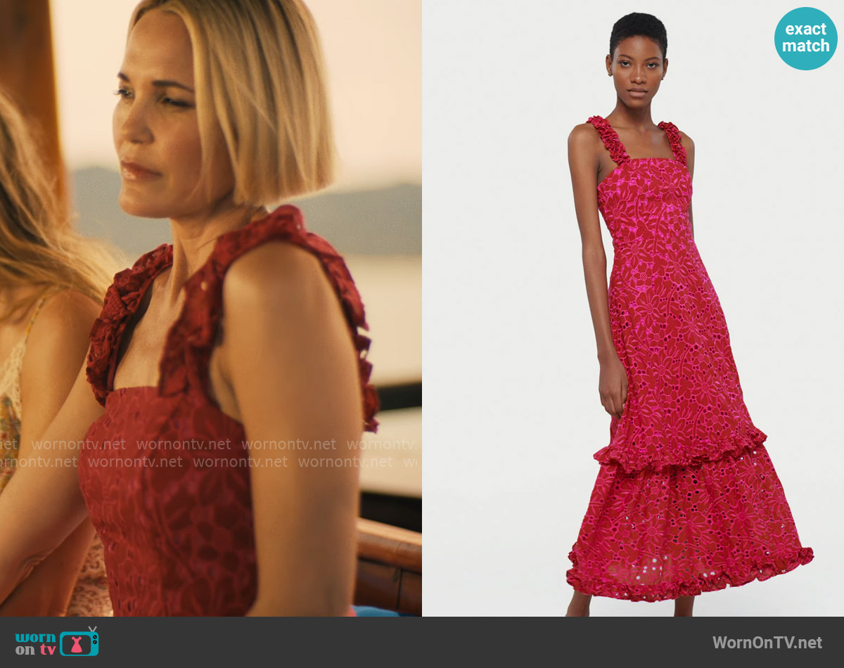 Waimari Jasmine Maxi Dress worn by Kate (Leslie Bibb) on The White Lotus