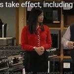 Weijia Jiang’s red scalloped cardigan on CBS Mornings